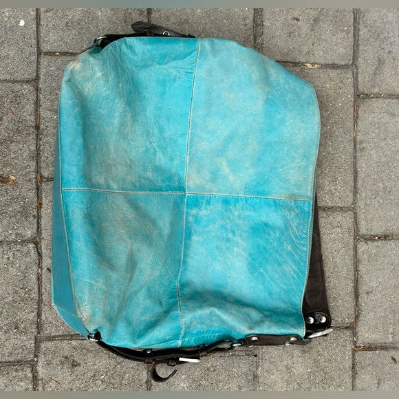 Tano Blue Leather Women's Hobo Bag - Picture 6 of 7